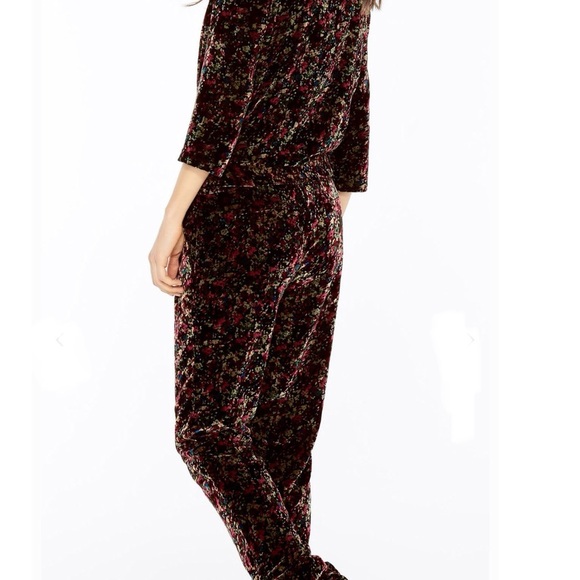 EUC Floral Velvet Jumpsuit - Picture 3 of 7